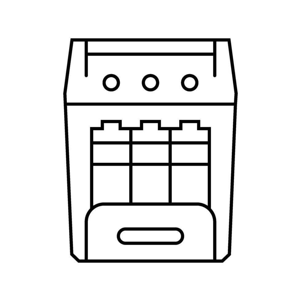wireless charging line icon illustration vector