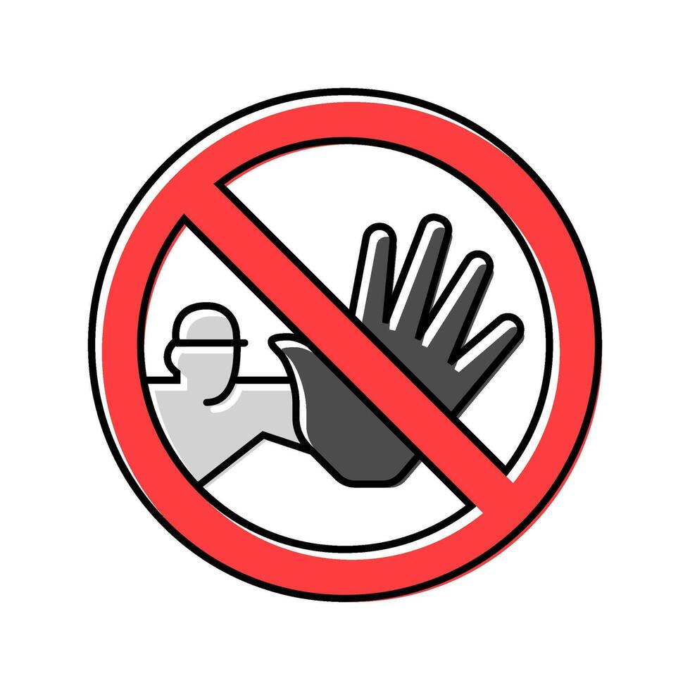no access color icon illustration vector