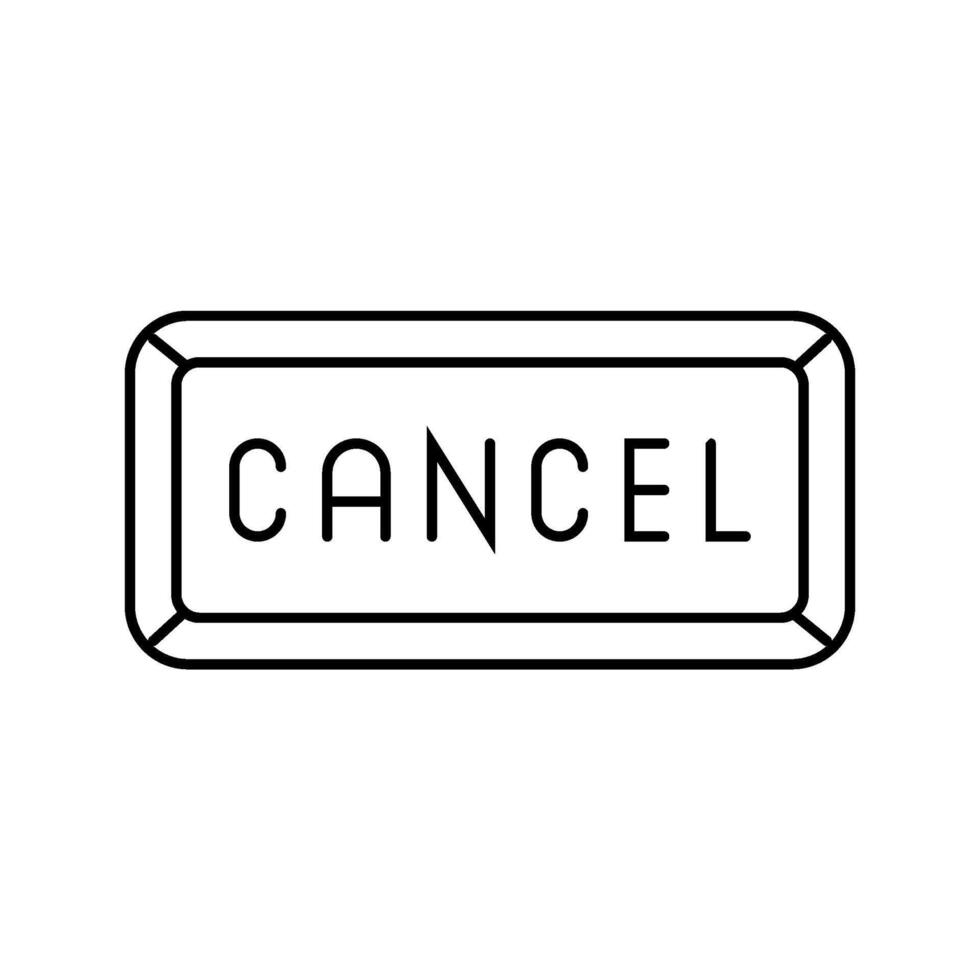cancel close line icon illustration vector