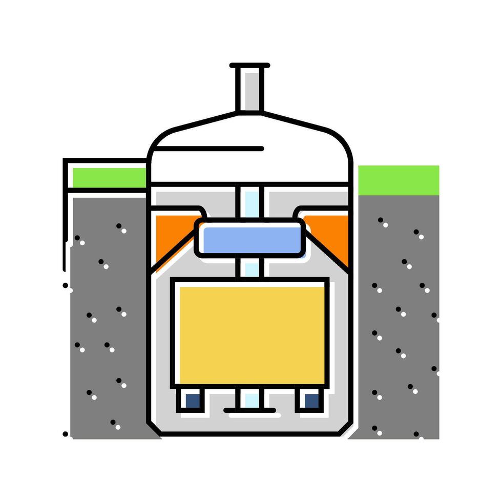 flywheel storage energy color icon illustration vector