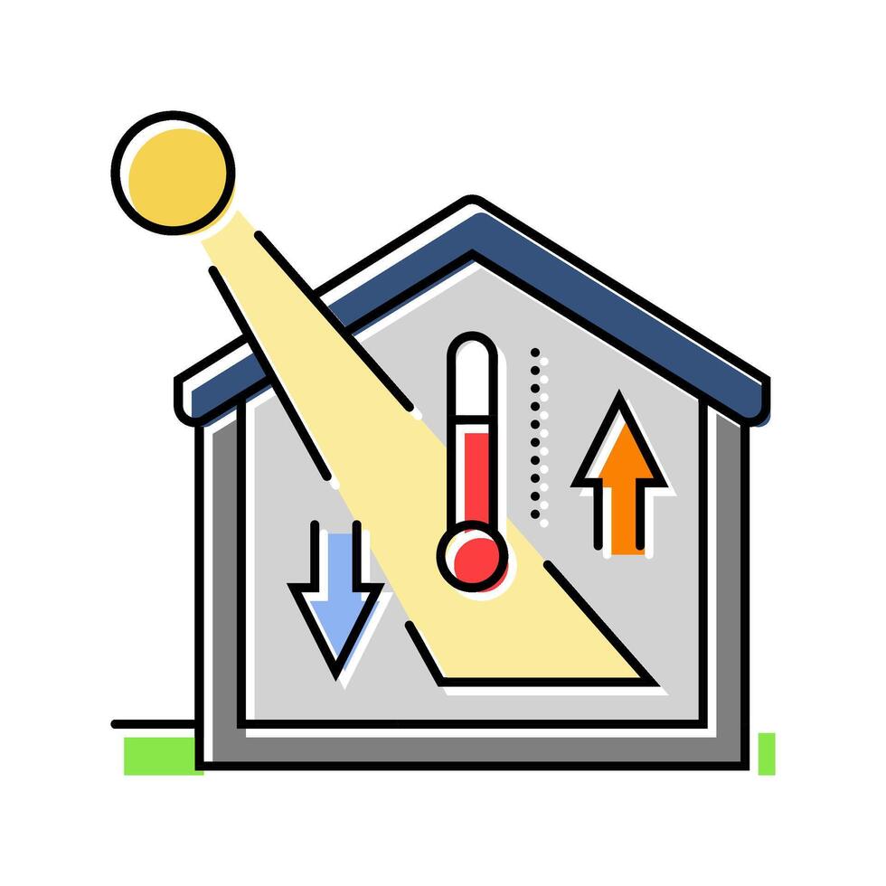 thermal mass energy color icon illustration vector
