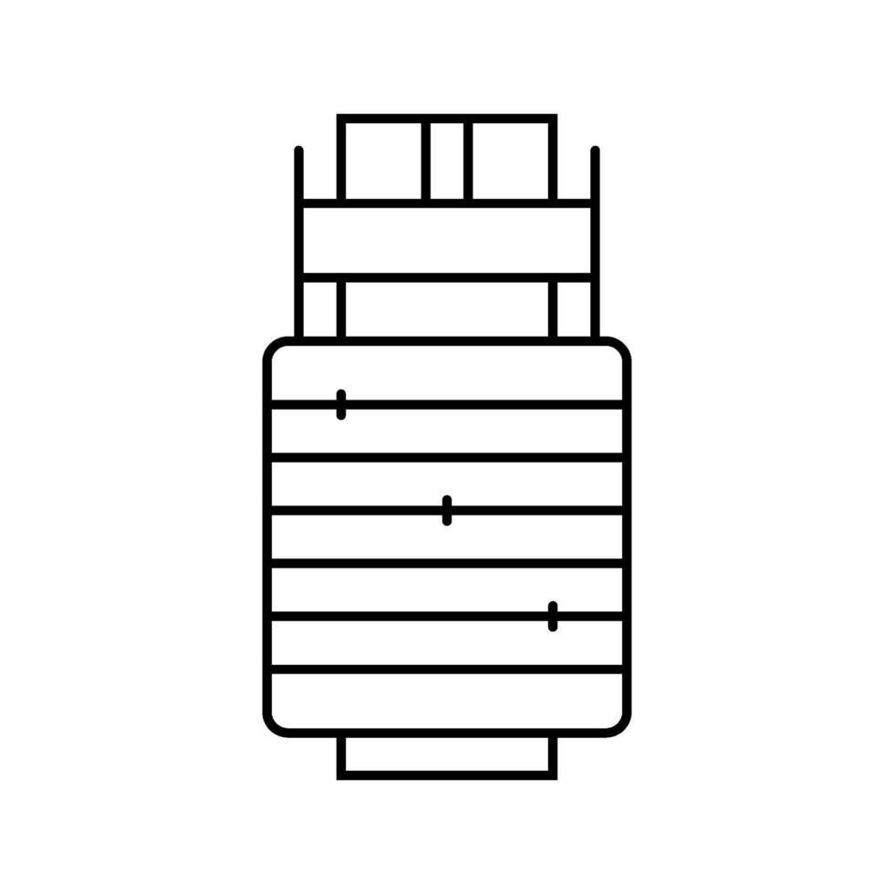 grid balancing energy line icon illustration vector