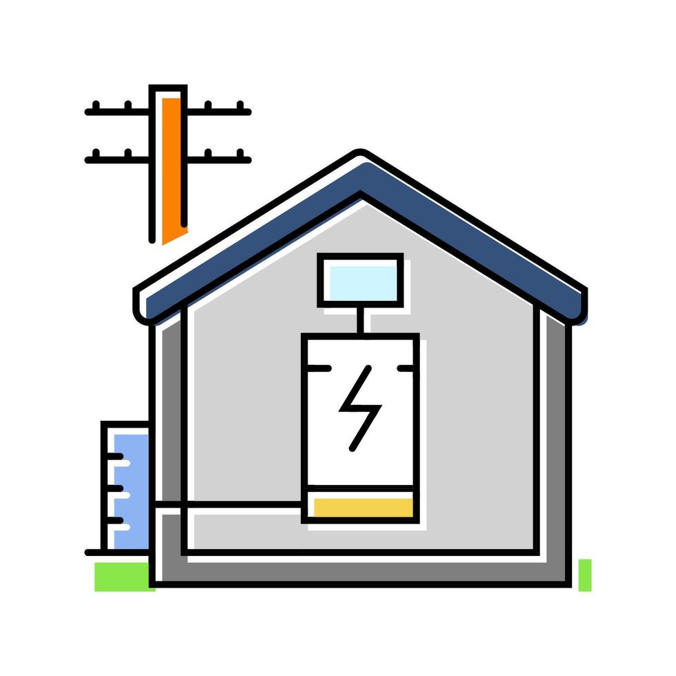 residential storage color icon illustration vector