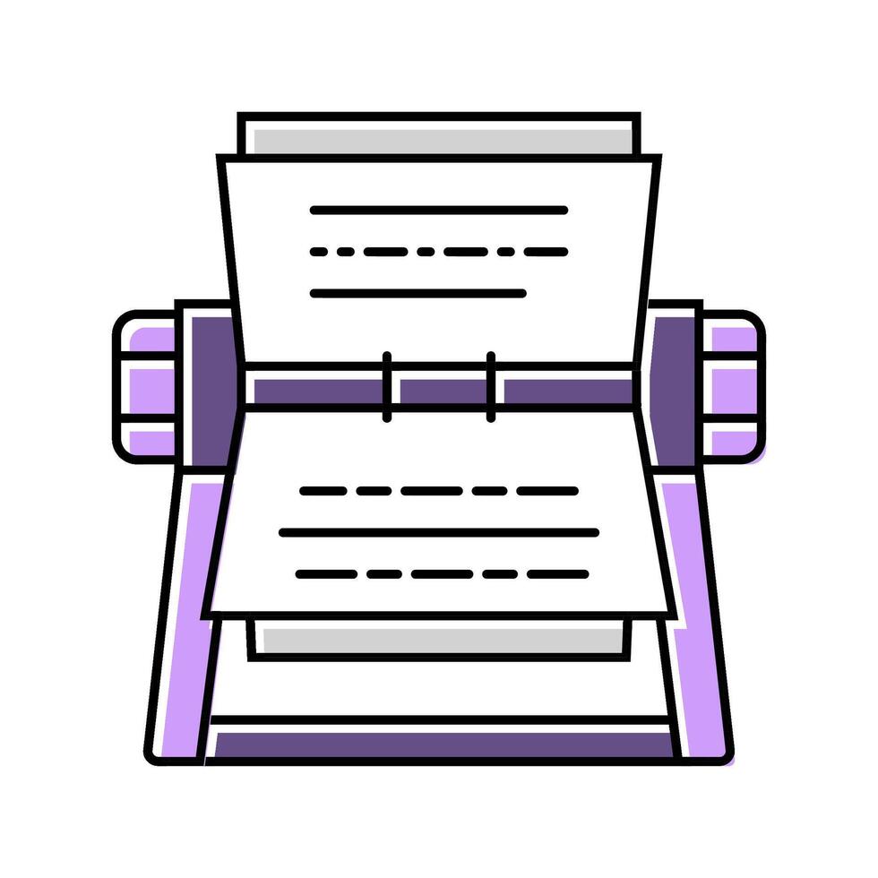 rolodex list color icon illustration vector