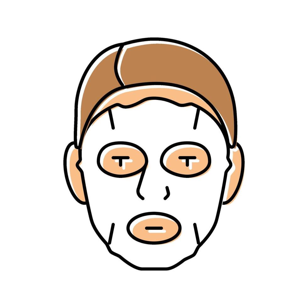 cosmetic mask face color icon illustration vector