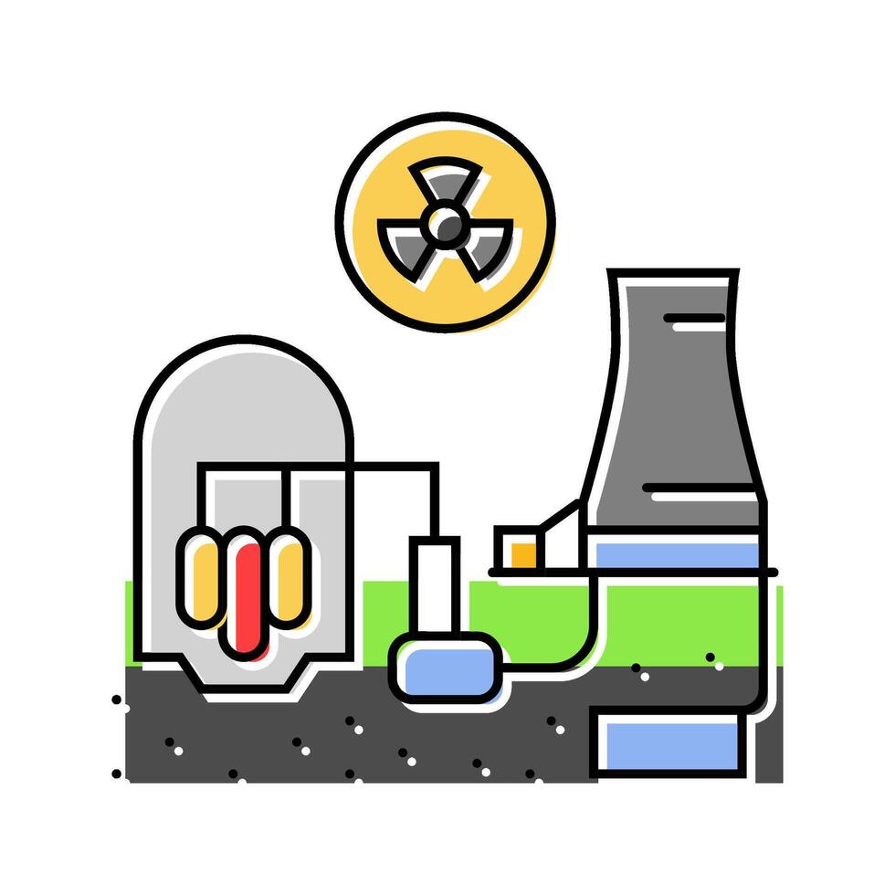 energy education nuclear color icon illustration vector