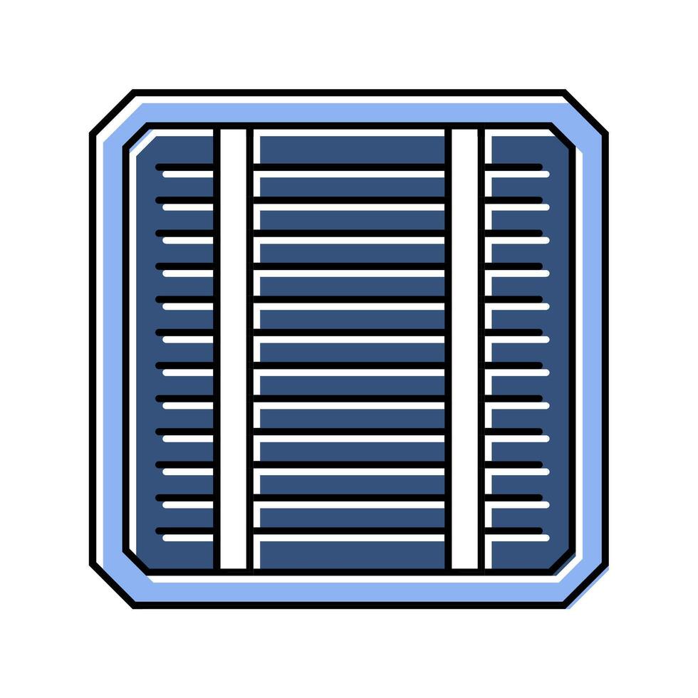 photovoltaic cells solar panel color icon illustration vector