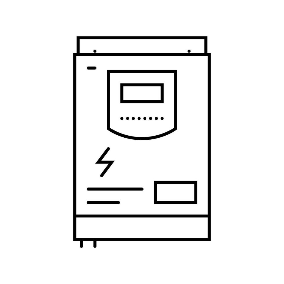 inverter solar panel line icon illustration vector