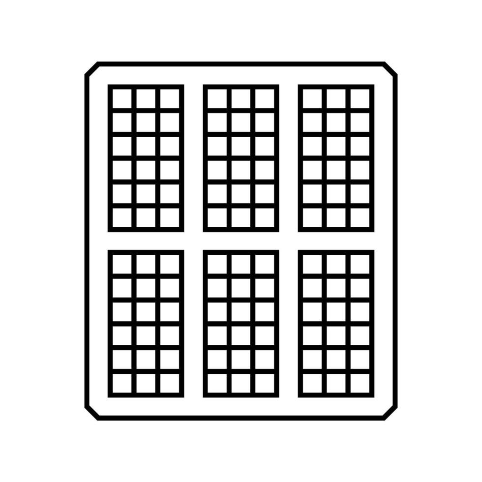 array solar panel line icon illustration vector