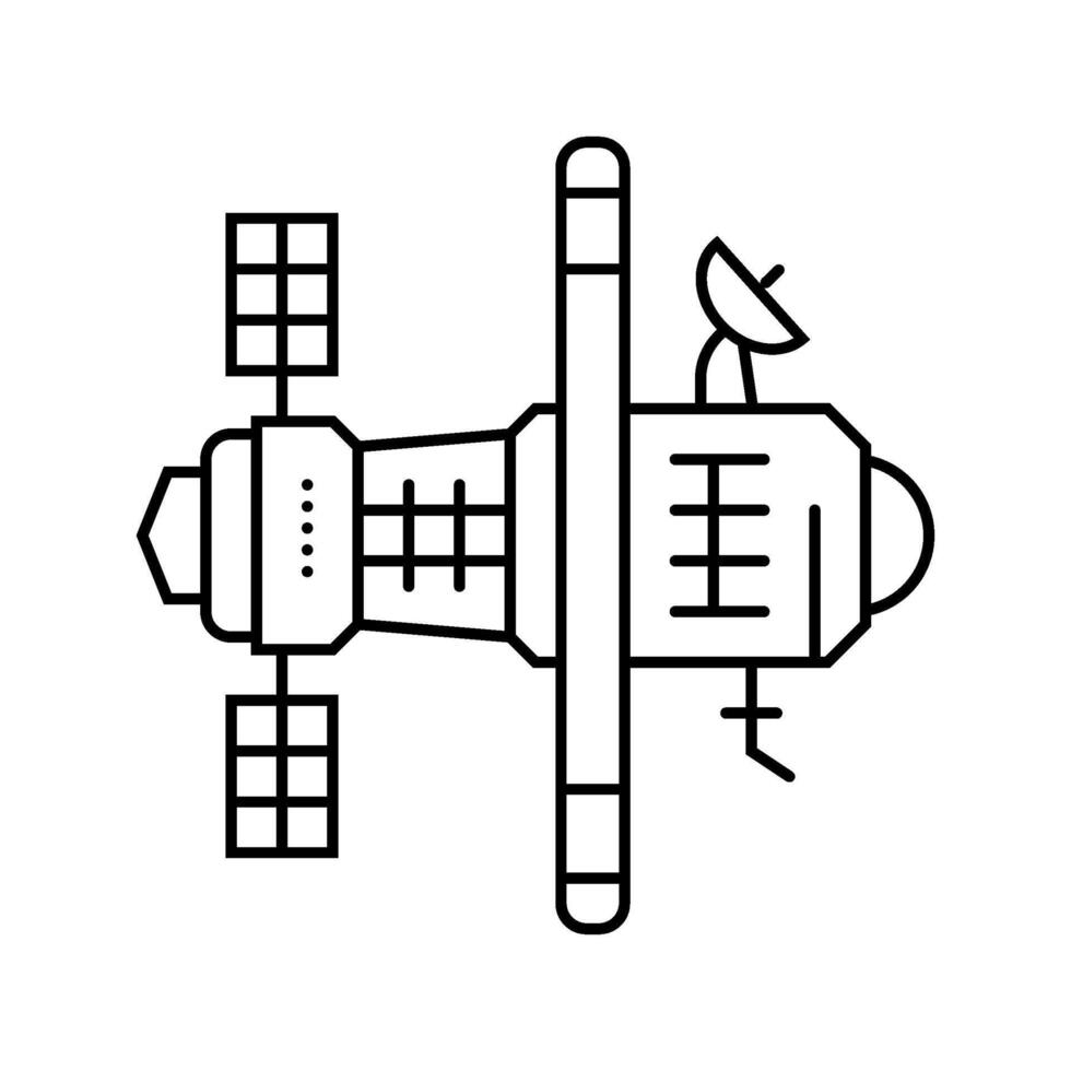 gravity waves space exploration line icon illustration vector