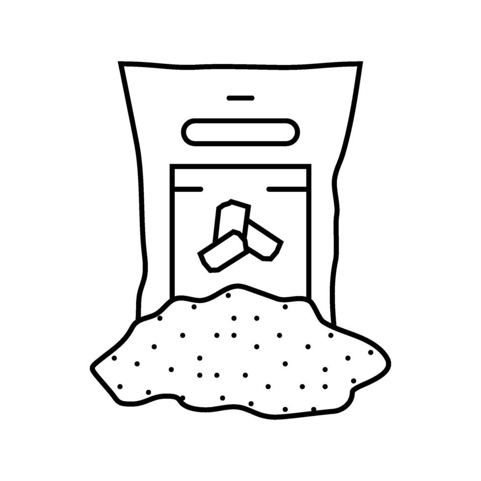 wood pellets biomass line icon illustration vector