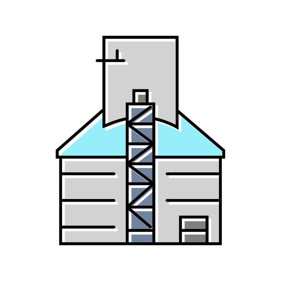 silo biomass color icon illustration vector