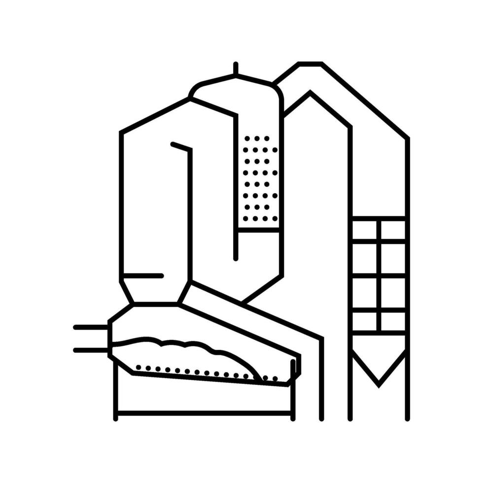 combustion biomass line icon illustration vector