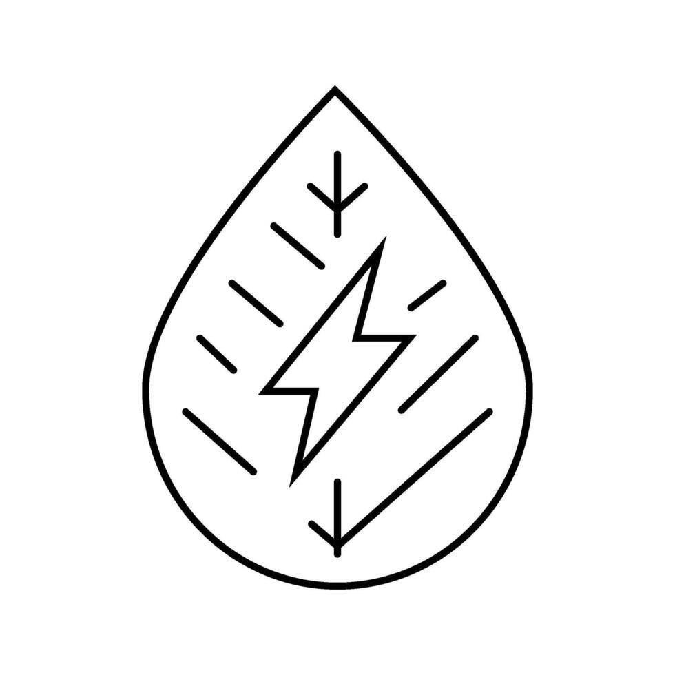 electricity biomass line icon illustration vector