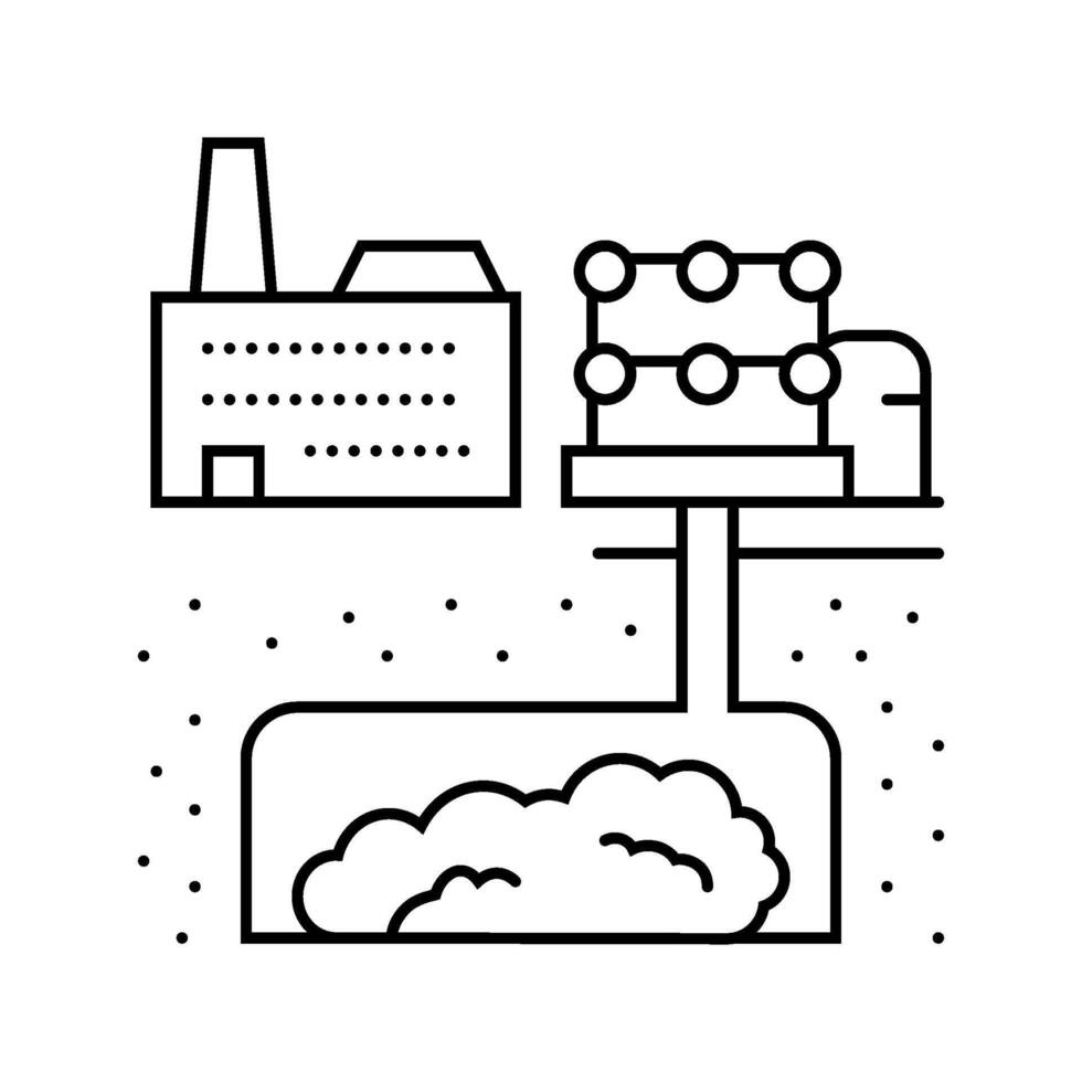 sequestration carbon line icon illustration vector