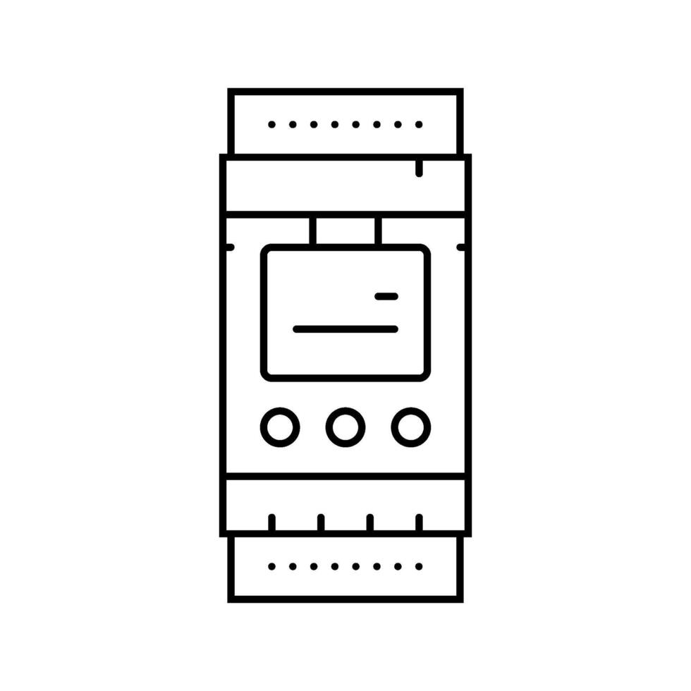 programmable timer energy conservation line icon illustration vector