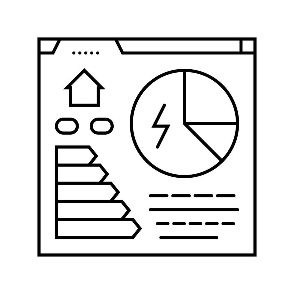 auditing energy conservation line icon illustration vector