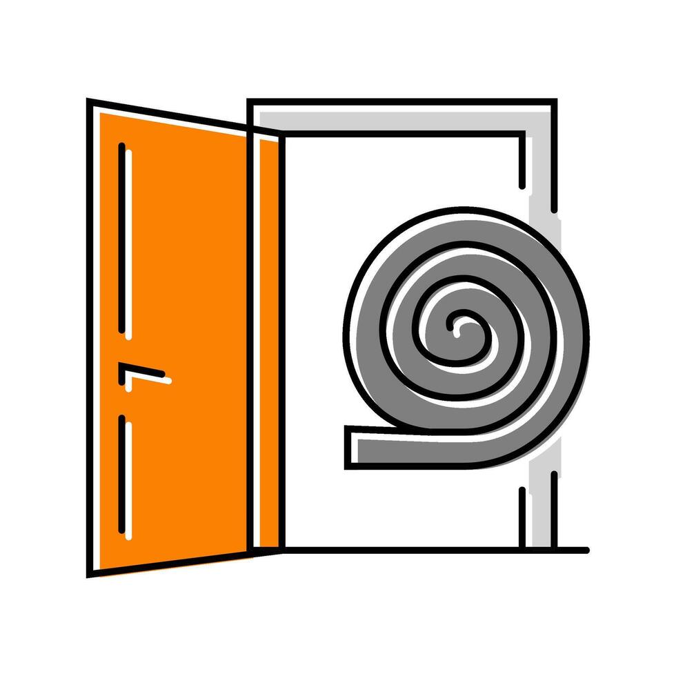 weather stripping energy conservation color icon illustration vector