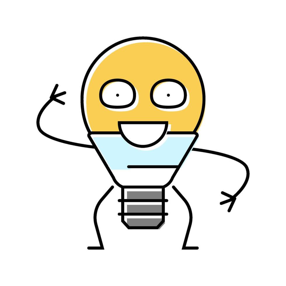 electrical socket character color icon illustration vector