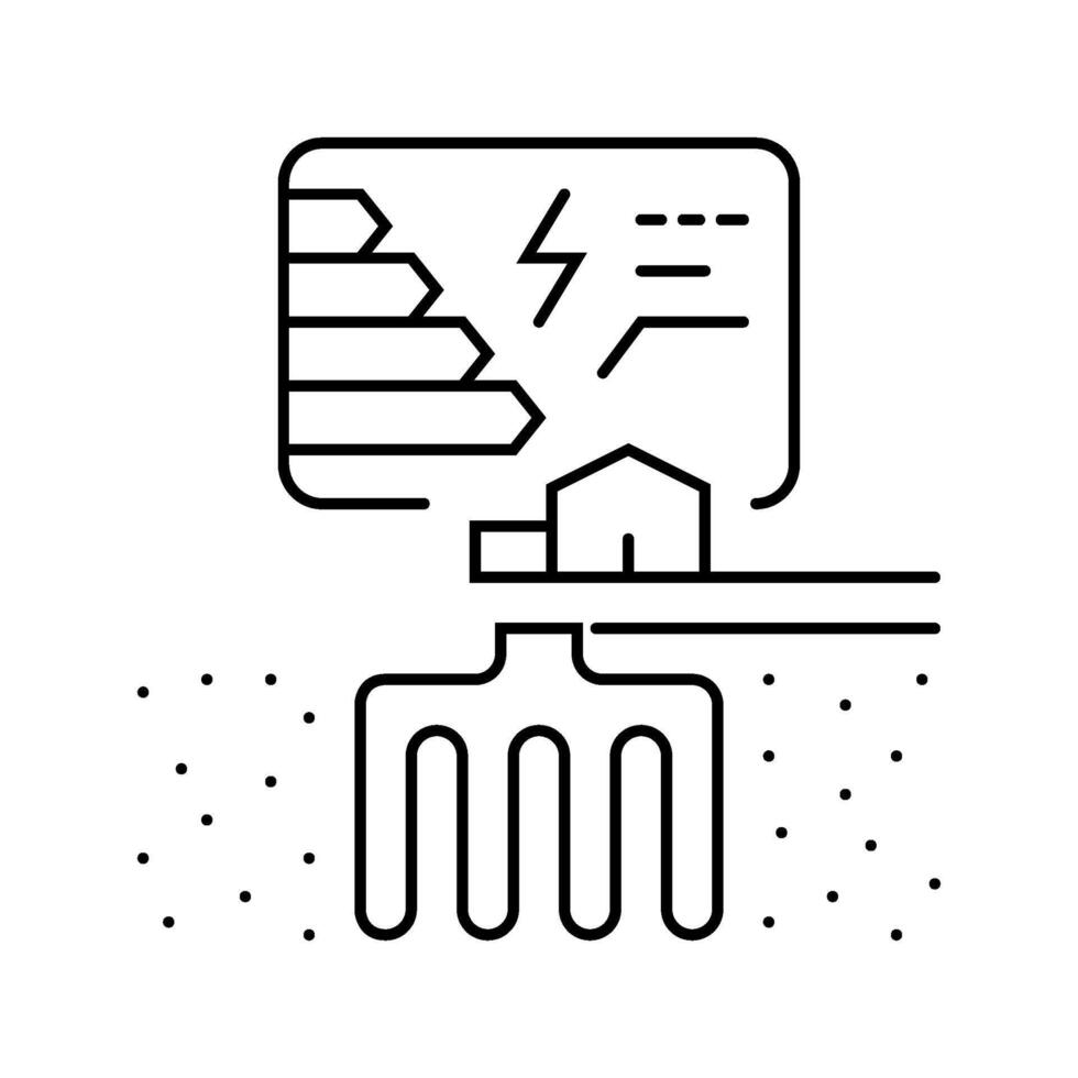 electricity geothermal energy line icon illustration vector