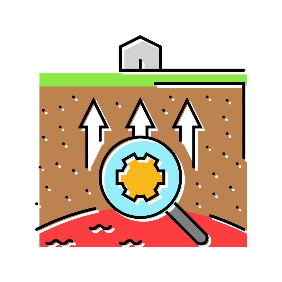 energy exploration geothermal color icon illustration vector