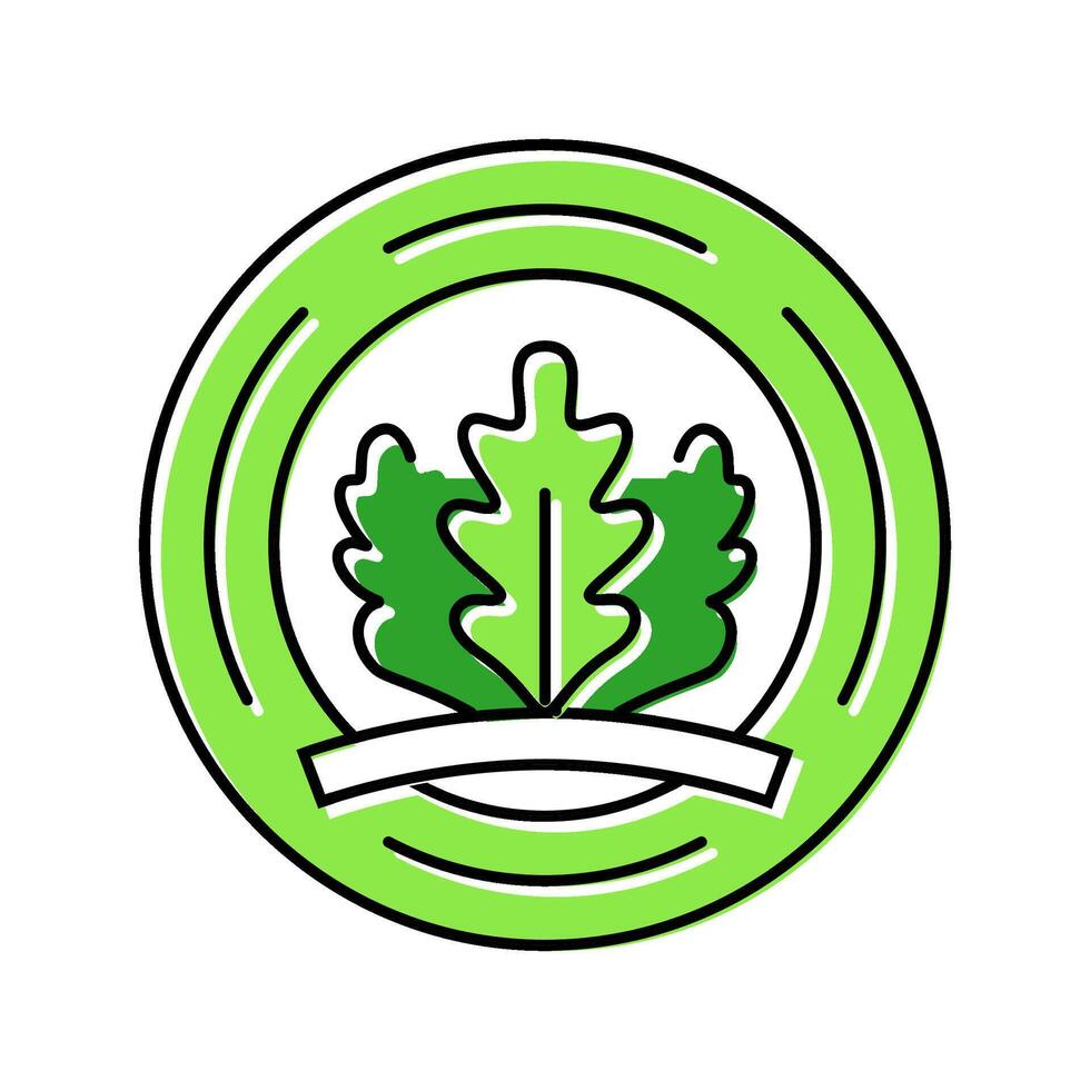 leed certification green building color icon illustration vector