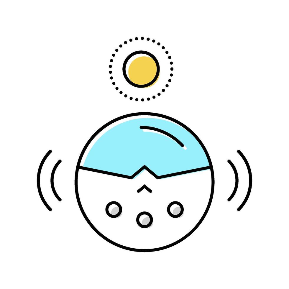 daylight sensor lighting control color icon illustration vector