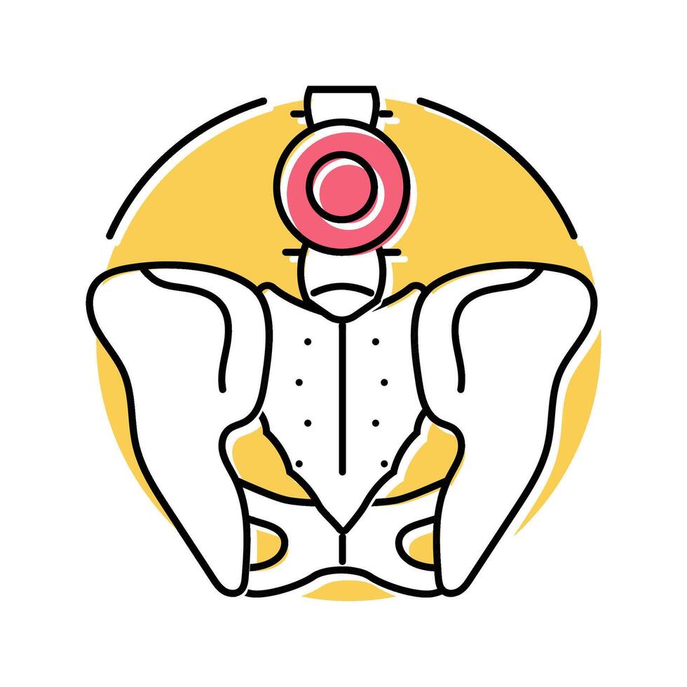 leg cramps osteoporosis symptom color icon illustration vector
