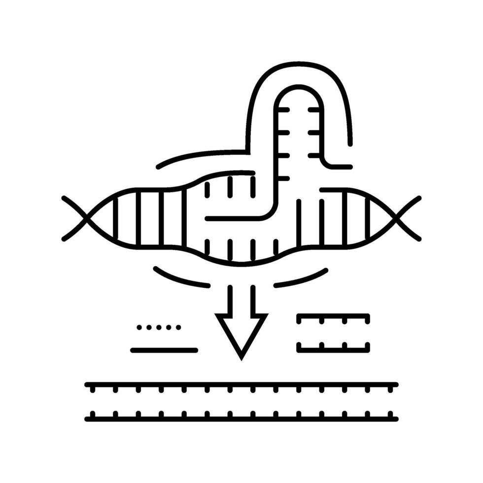 crispr casediting cryptogenetics line icon illustration vector