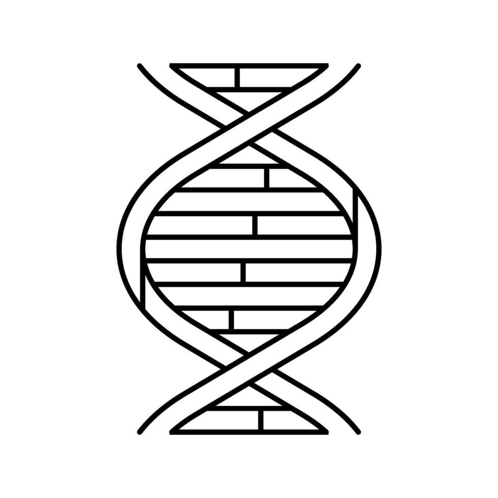 dna helix cryptogenetics line icon illustration vector