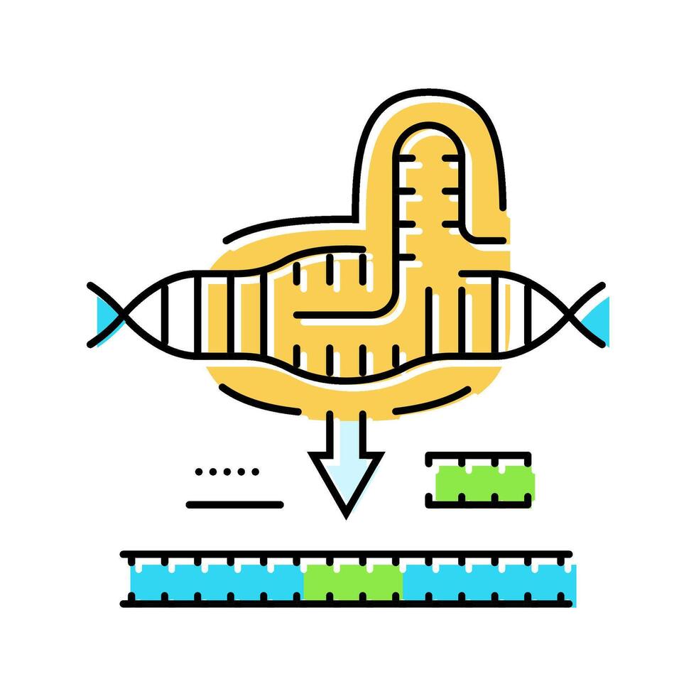 crispr casediting cryptogenetics color icon illustration vector