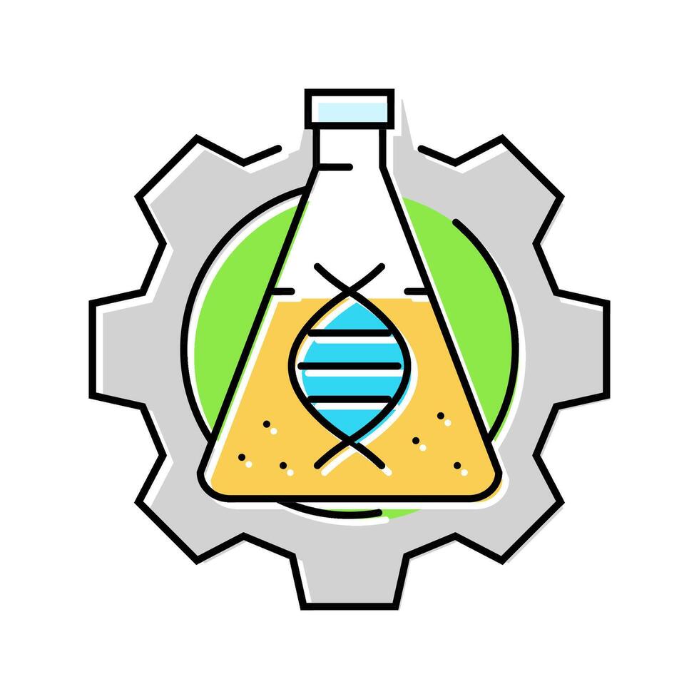 biotechnology lab cryptogenetics color icon illustration vector