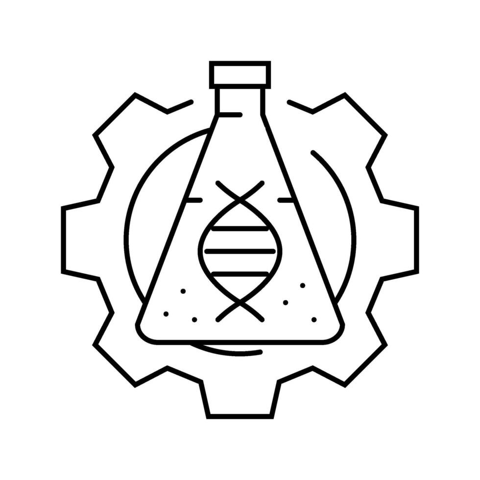 biotechnology lab cryptogenetics line icon illustration vector