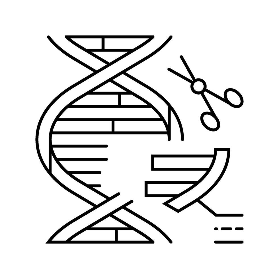 genome editing cryptogenetics line icon illustration vector