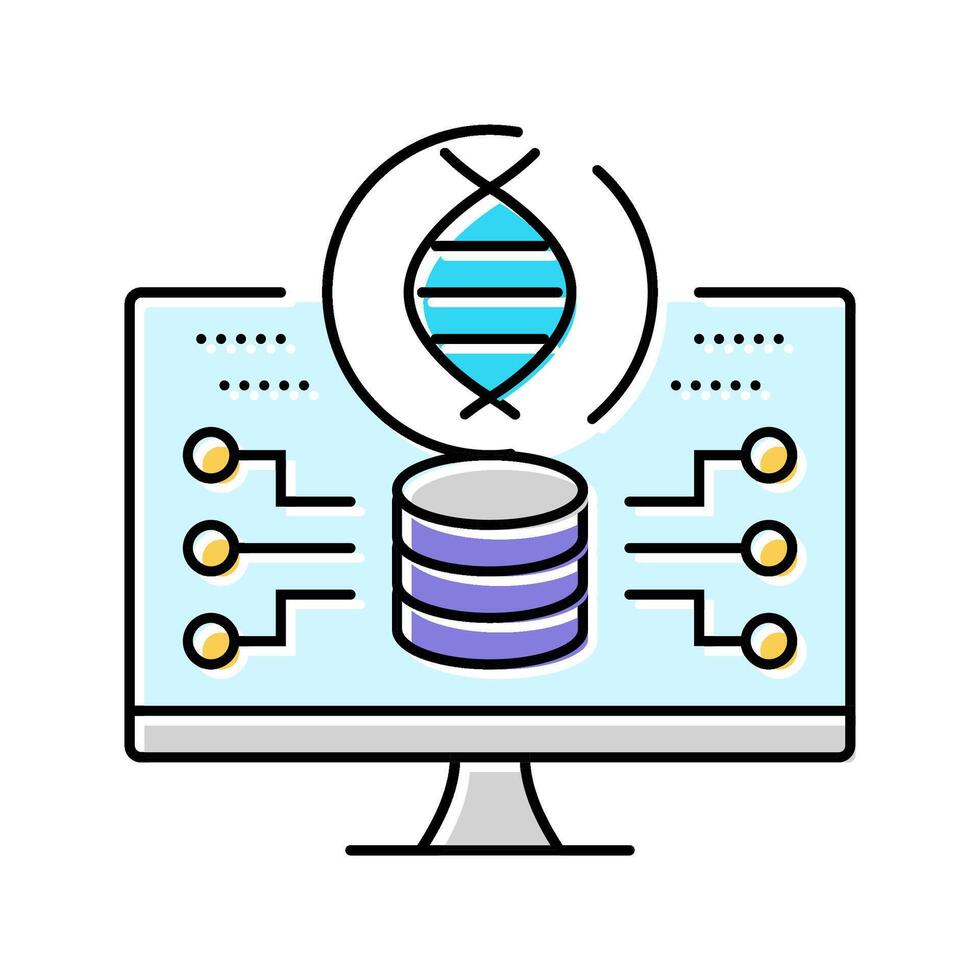 cellular reprogramming cryptogenetics color icon illustration vector