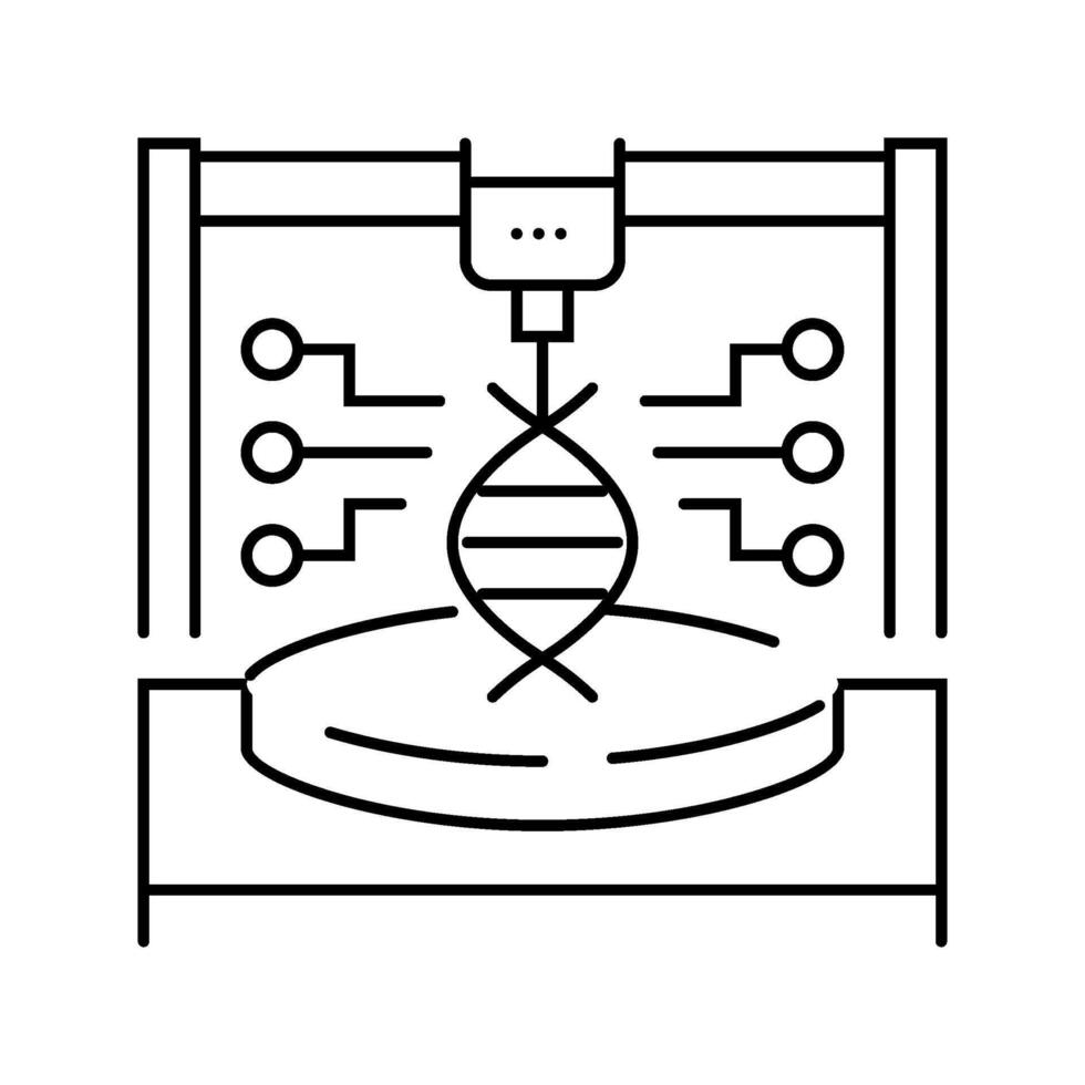 synthetic biology cryptogenetics line icon illustration vector