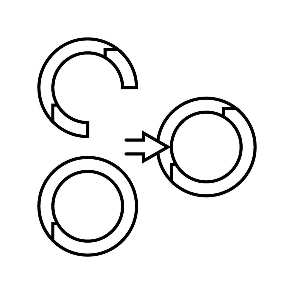 protein synthesis cryptogenetics line icon illustration vector