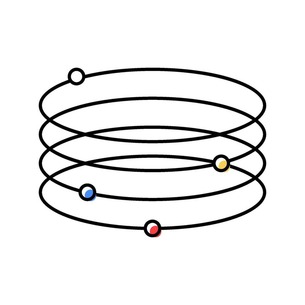 bangle jewelry fashion color icon illustration vector