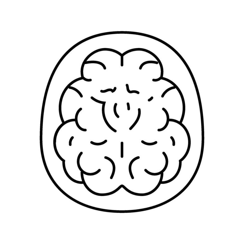 neuroimaging neuroscience neurology line icon illustration vector