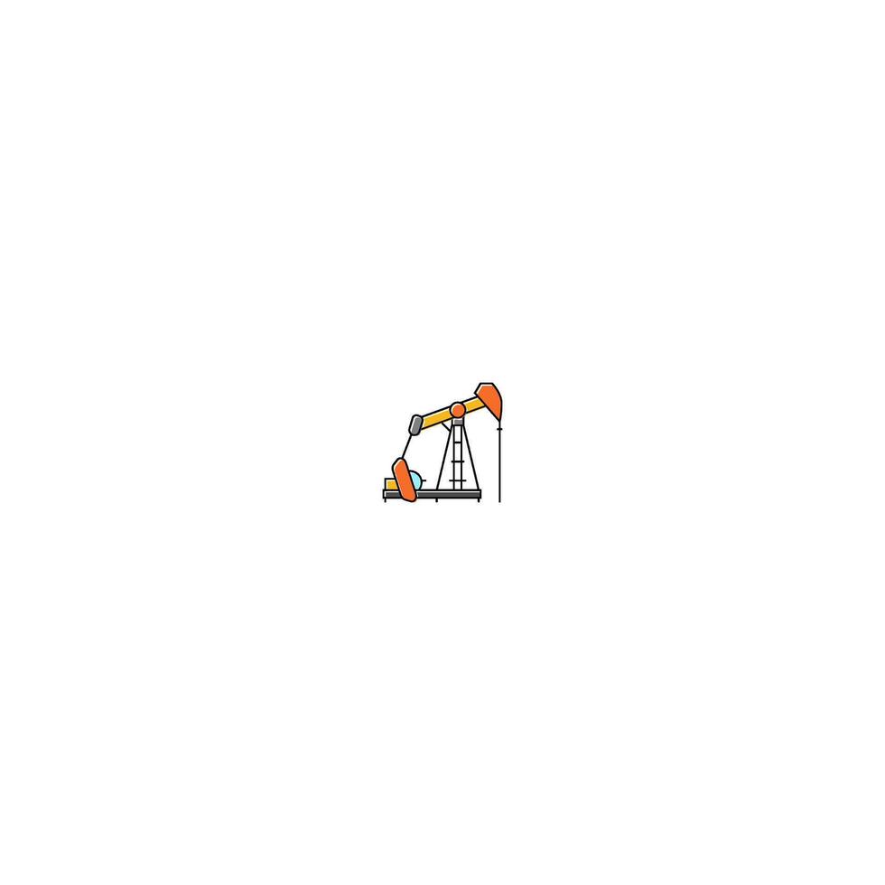 drilling oil industry color icon illustration vector