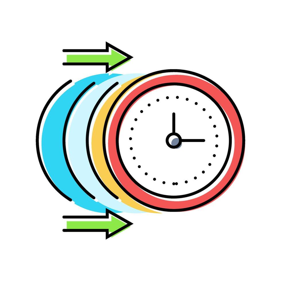 inertia time management color icon illustration vector