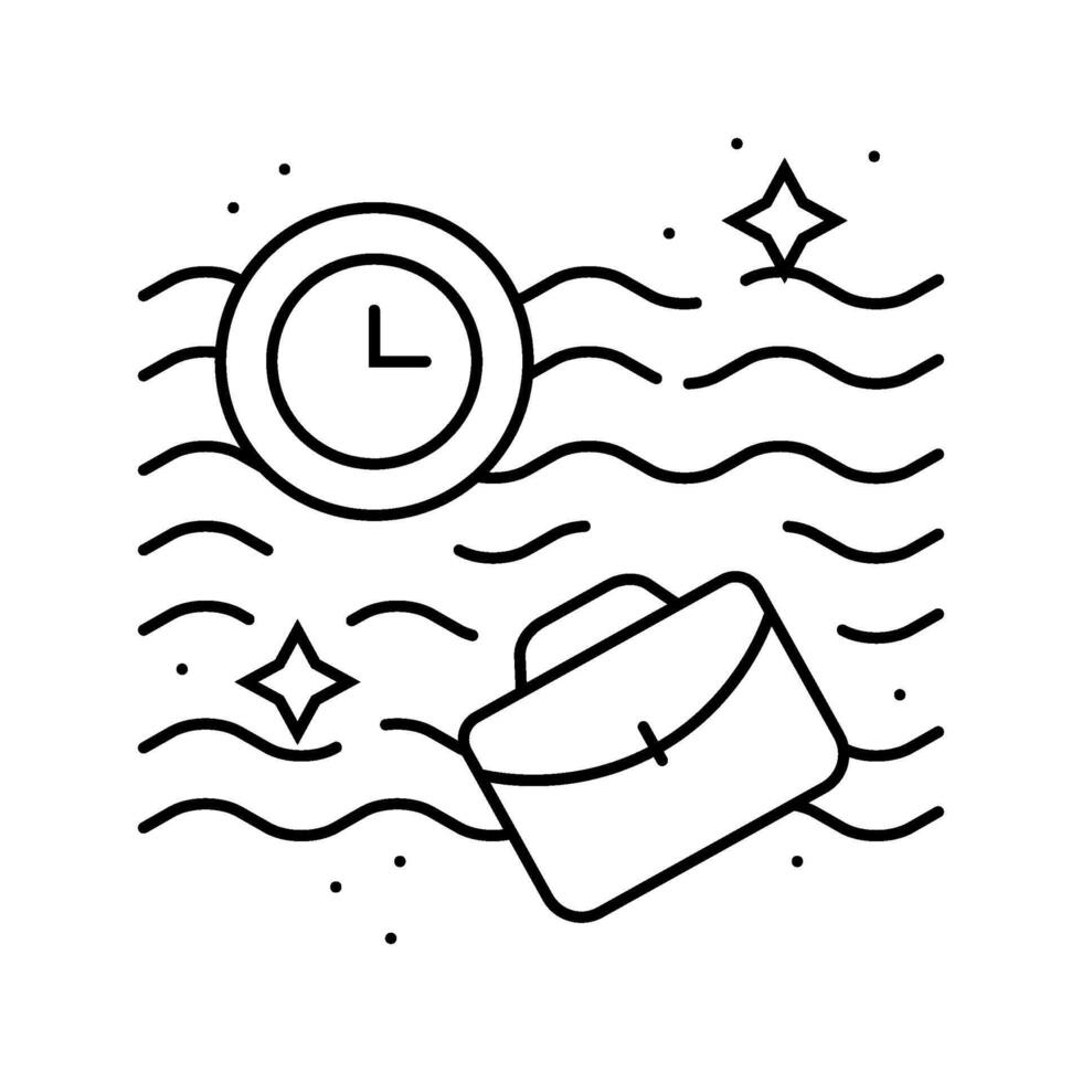 flow state time management line icon illustration vector
