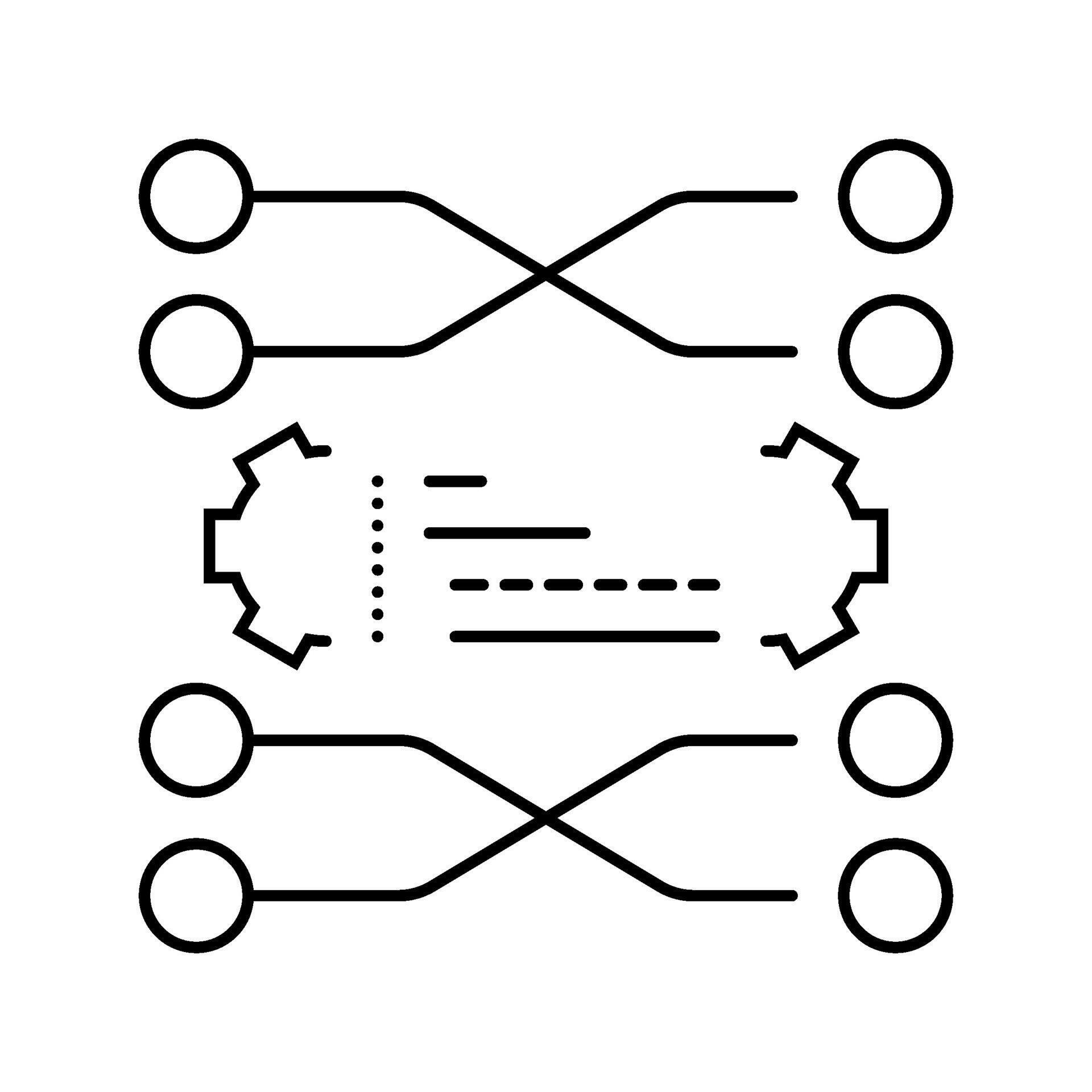 sorting algorithm line icon illustration 52843760 Vector Art at Vecteezy