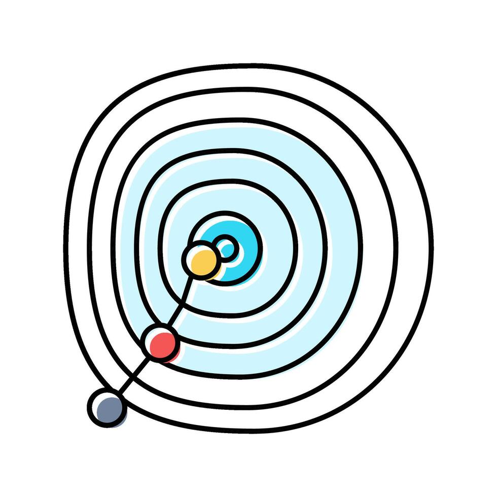 gradient descent algorithm color icon illustration vector
