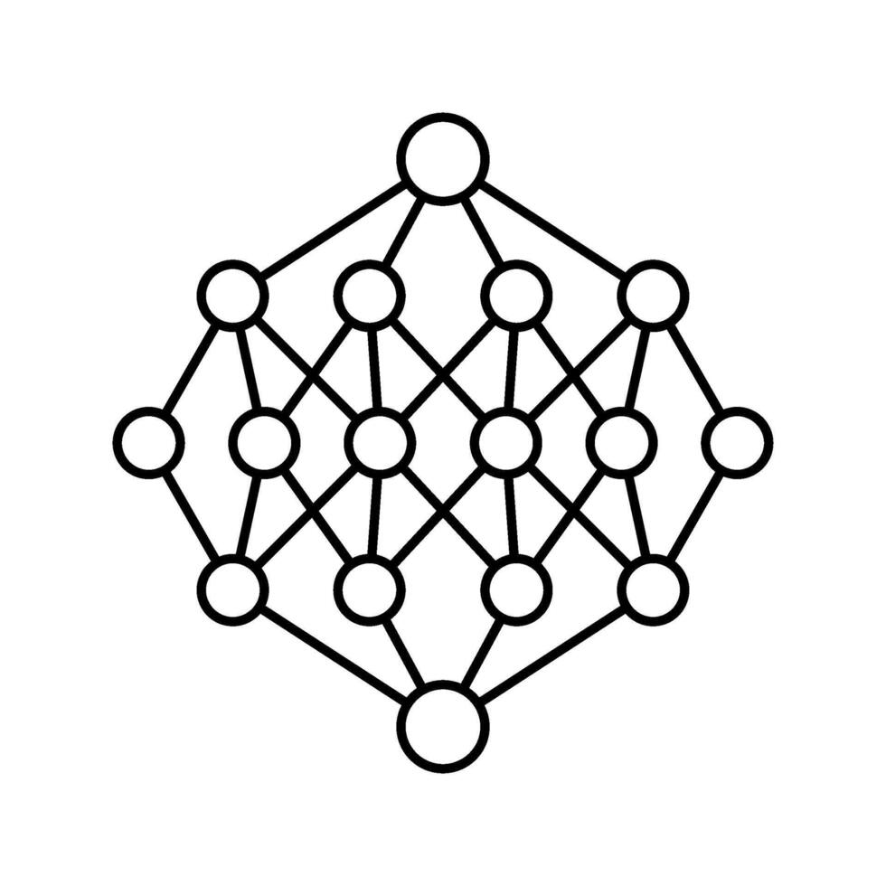 apriori algorithm line icon illustration vector