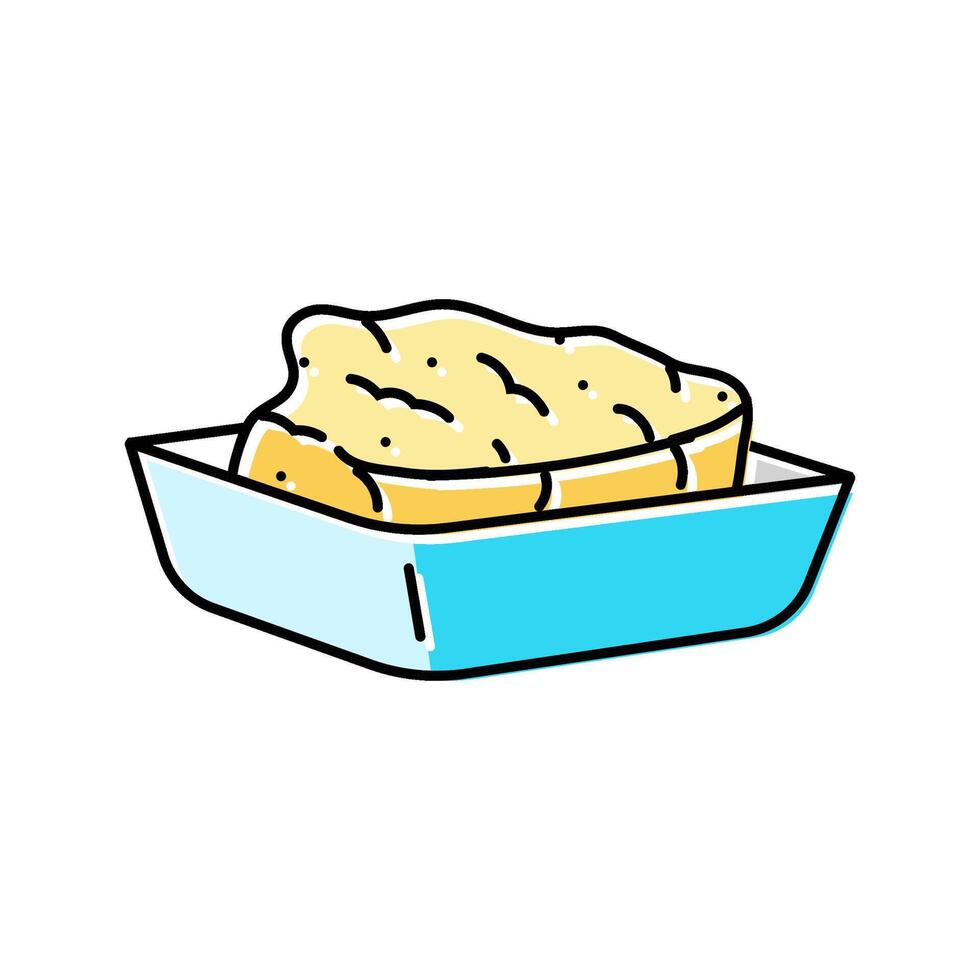 fried fish fast food color icon illustration vector