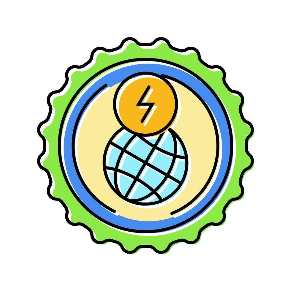 hydroelectric power color icon illustration vector