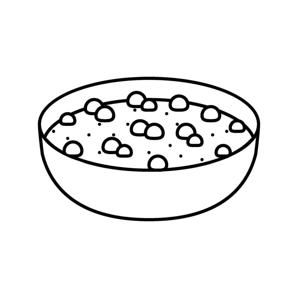 chana masala indian cuisine line icon illustration vector