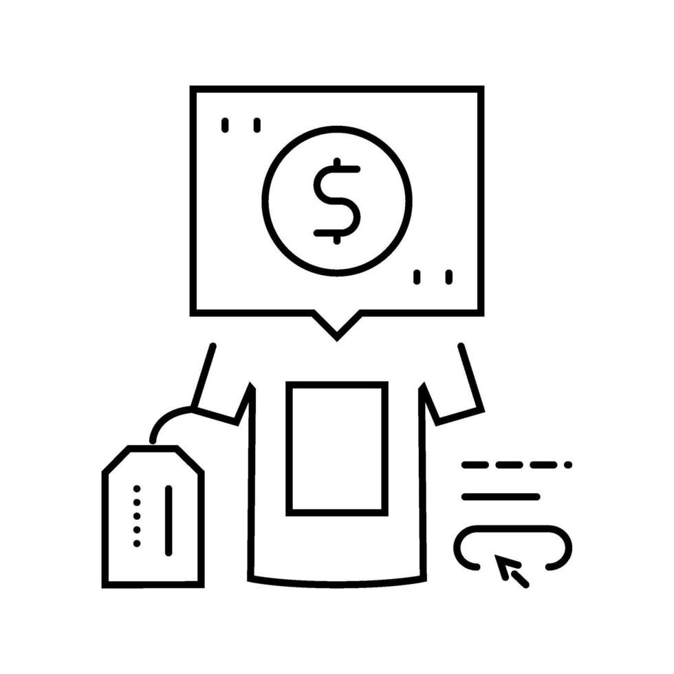 print on demand line icon illustration vector