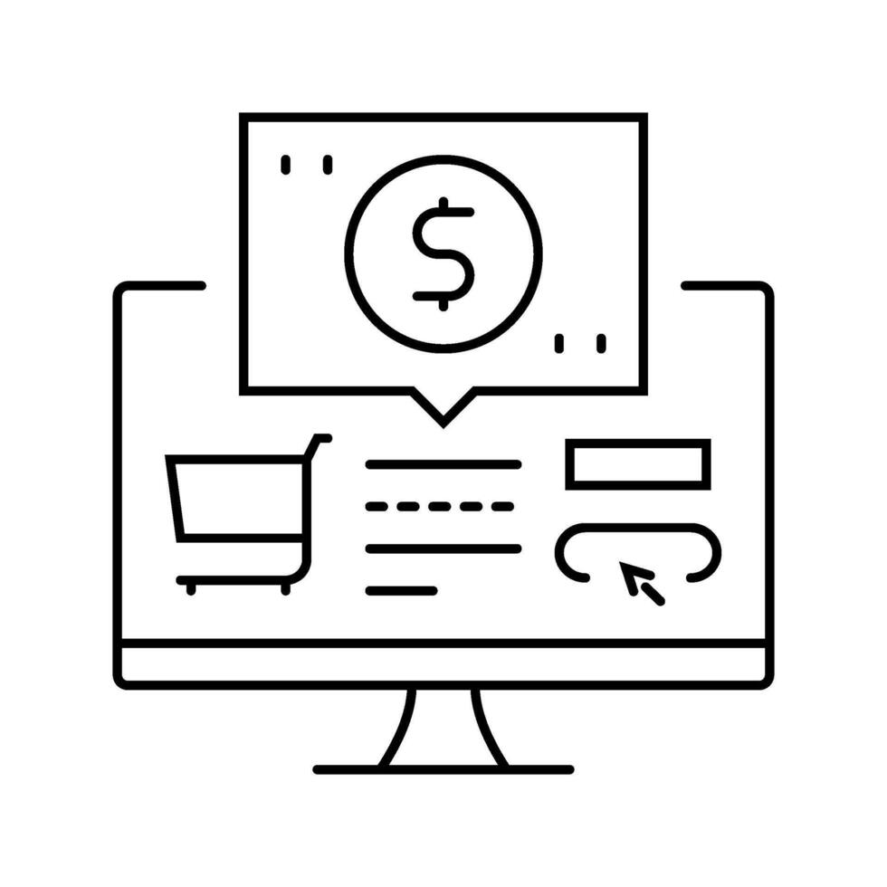 ecommerce platform line icon illustration vector